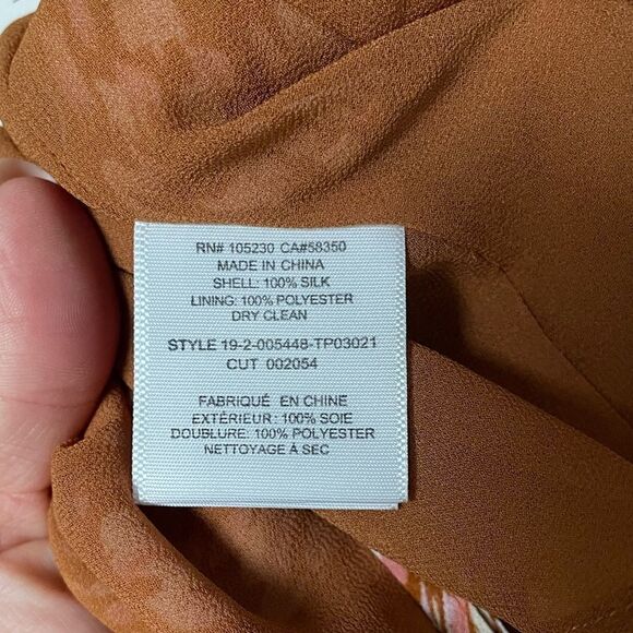 JOIE Ackley Print Silk Flowy Tank With Crisscross Straps in Back - Picture 10 of 10